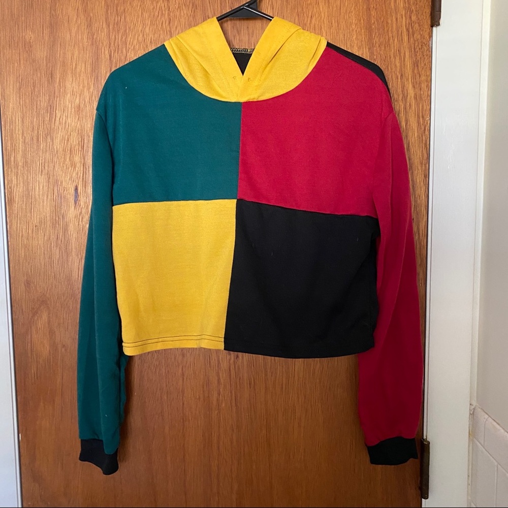 Cropped hoodie 💛🟥